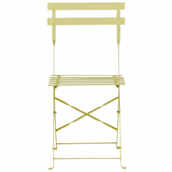 Bistro Set Folding FIORI Metal Lime Green