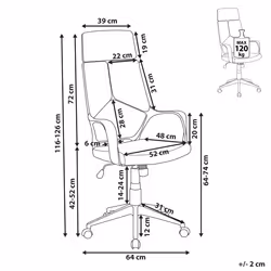Office Chair Swivel DELIGHT Light Grey