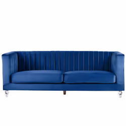 Sofa ARVIKA Velvet Navy Blue 3 Seater