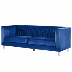 Sofa ARVIKA Velvet Navy Blue 3 Seater