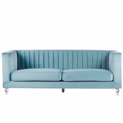 Sofa ARVIKA Velvet Light Blue 3 Seater