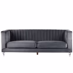 Sofa ARVIKA Velvet Dark Grey 3 Seater