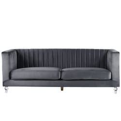 Sofa ARVIKA Velvet Dark Grey 3 Seater