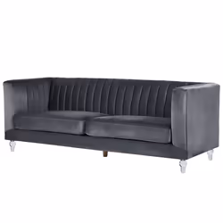 Sofa ARVIKA Velvet Dark Grey 3 Seater