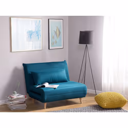 Single Sofa Bed SETTEN Fabric Sea Blue