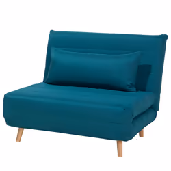 Single Sofa Bed SETTEN Fabric Sea Blue