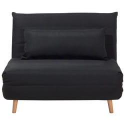 Single Sofa Bed SETTEN Fabric Black