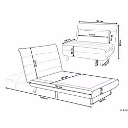 Single Sofa Bed SETTEN Fabric Black