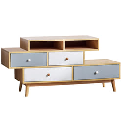 4 Drawer Chest IRVINE Brown/ White