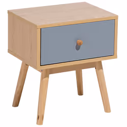 1 Drawer Bedside Table ARVADA Light Brown