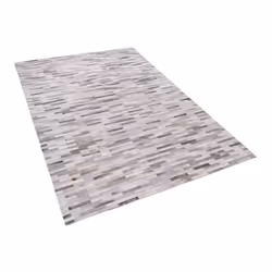 Area Rug 160 x 230 cm Leather Grey AHILLI