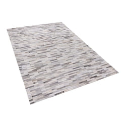 Area Rug 160 x 230 cm Leather Grey AHILLI