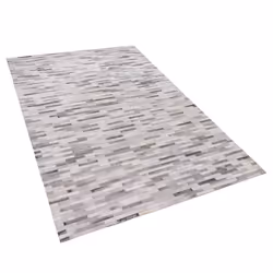 Area Rug 140 x 200 cm Leather Grey AHILLI