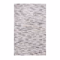 Area Rug 140 x 200 cm Leather Grey AHILLI