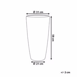 Plant Pot Stone Grey 31x31x58 ABDERA - Additional view 6