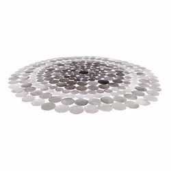 Round Rug Ã¸140 cm Leather Grey HILVAN