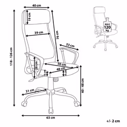 Office Chair Swivel PIONEER Dark Grey