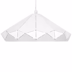 Metal Pendant Lamp White NEVOLA