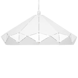 Metal Pendant Lamp White NEVOLA