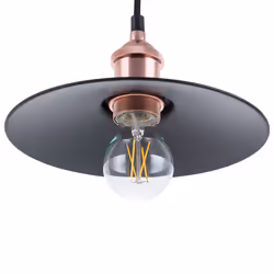 Metal Pendant Lamp Black SWIFT Small