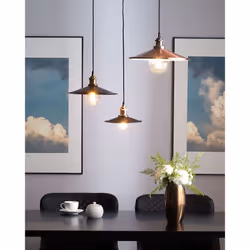 Metal Pendant Lamp Black SWIFT Small