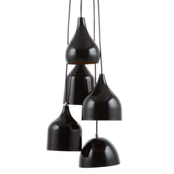 5 Light Ceiling Lamp Metal Black SAVIO