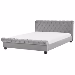 Bed Velvet AVALLON 180 x 200 cm (EU Super King) Grey