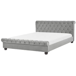 Bed Velvet AVALLON 180 x 200 cm (EU Super King) Grey