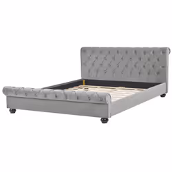 Bed Velvet AVALLON 180 x 200 cm (EU Super King) Grey