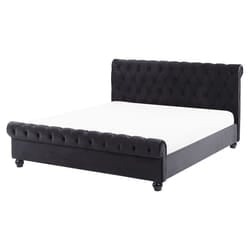 Bed Velvet AVALLON 160 x 200 cm (EU King Size) Black