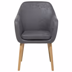 Dining Chair YORKVILLE Faux Leather Grey