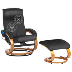 Massage Chair HERO with Footstool Fabric Black
