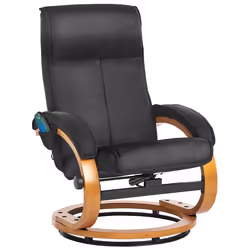Massage Chair HERO with Footstool Fabric Black