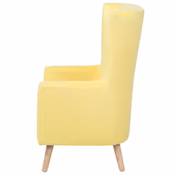 Wingback Chair ONEIDA Velvet Yellow