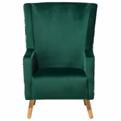 Wingback Chair ONEIDA Velvet Dark Green