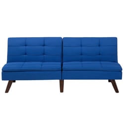 Sofa Bed RONNE Fabric Navy Blue 3 Seater