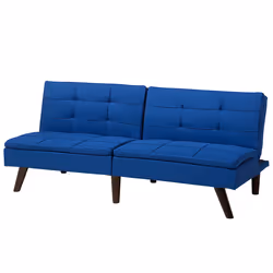 Sofa Bed RONNE Fabric Navy Blue 3 Seater