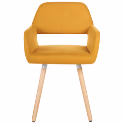 Set of 2 Dining Chairs CHICAGO Mustard
