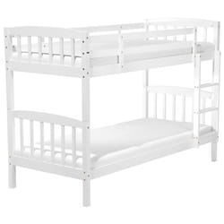 Bunk Bed Pine Wood REVIN 90 x 200 cm (EU Single) White