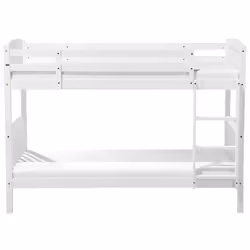 Bunk Bed Pine Wood REVIN 90 x 200 cm (EU Single) White