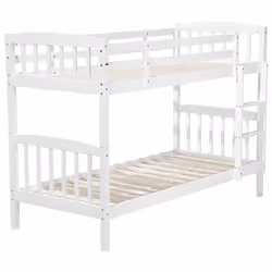 Bunk Bed Pine Wood REVIN 90 x 200 cm (EU Single) White - Additional view 5