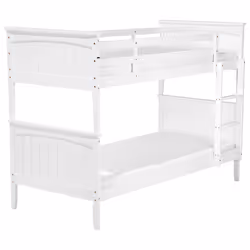 Bunk Bed Pine Wood ALBON 90 x 200 cm (EU Single) White