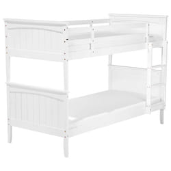Bunk Bed Pine Wood ALBON 90 x 200 cm (EU Single) White