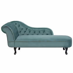 Left Hand Chaise Lounge NIMES Velvet Mint Green