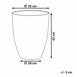 Plant Pot 35 x 35 x 42 cm Grey CROTON - Additional view 6