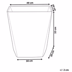 Plant Pot 49 x 49 x 53 cm Grey DELOS - Additional view 6