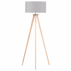 Floor Lamp NITRA Oak Wood Grey