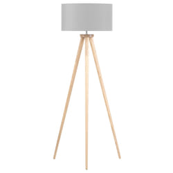 Floor Lamp NITRA Oak Wood Grey
