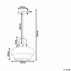 Glass Pendant Lamp Grey WILTZ