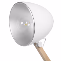 Floor Lamp HETTON Adjustable Oak Wood White